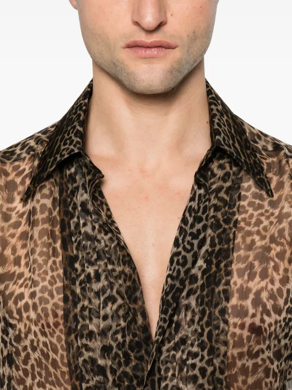 TOM FORD leopard-print Shirt | Brown | FARFETCH