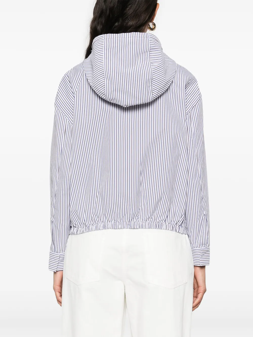 Prada Gestreept jack Wit
