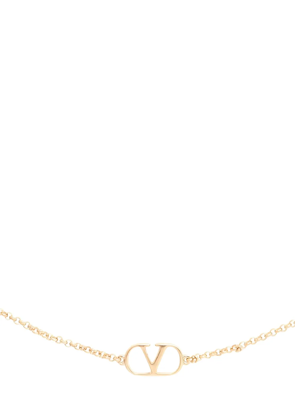 Valentino Garavani V-logo beaded necklace - Goud
