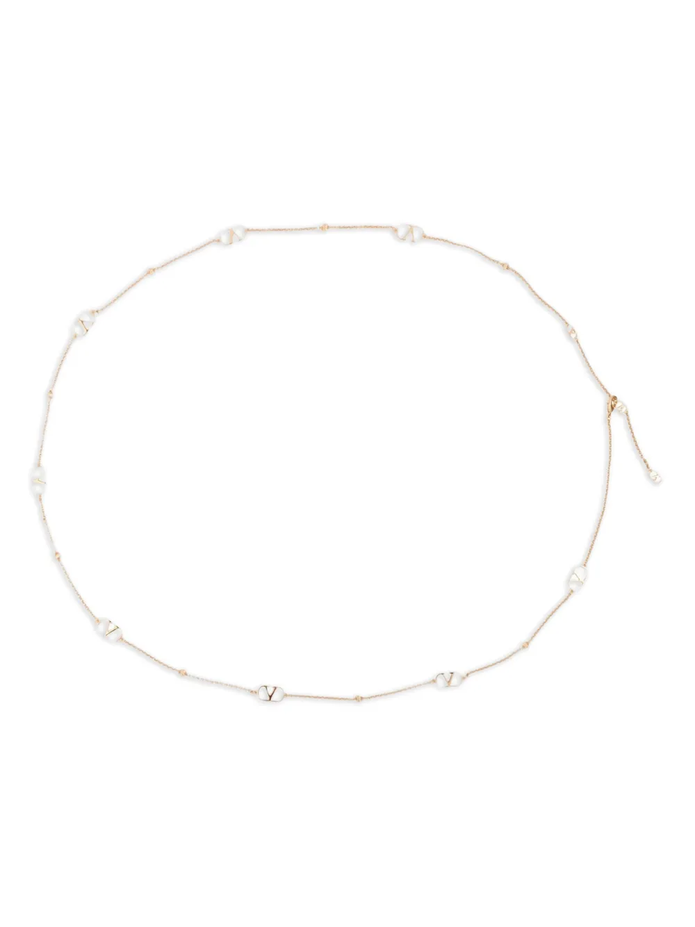 Valentino Garavani V-logo beaded necklace | Gold | Image 1