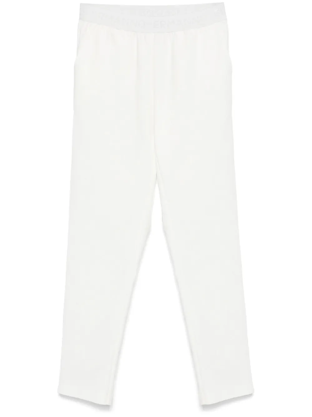 logo-waistband straight-leg trousers