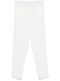 ERMANNO FIRENZE logo-waistband straight-leg trousers - White