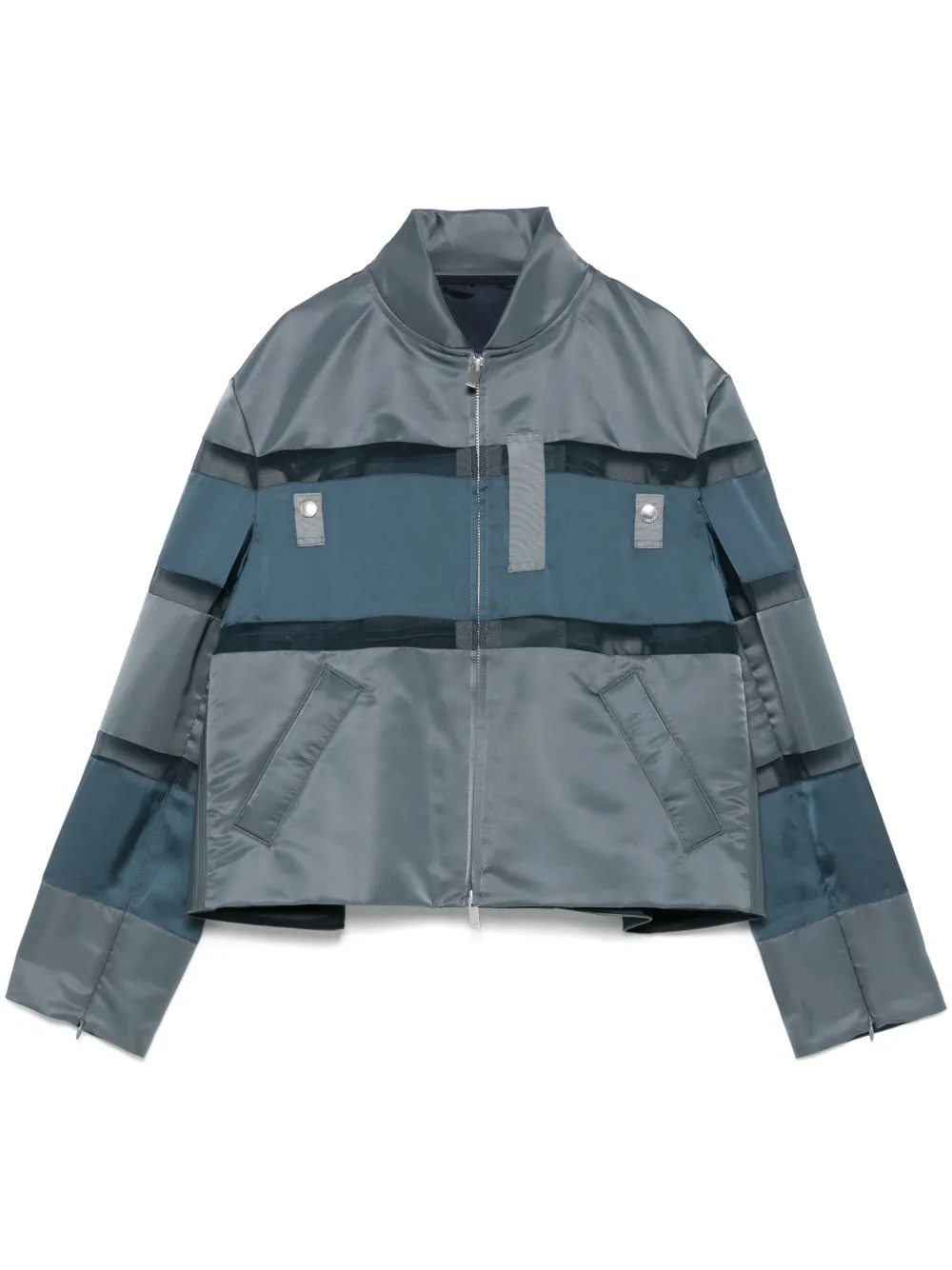 Sacai Bomberjack met vlakken Grijs