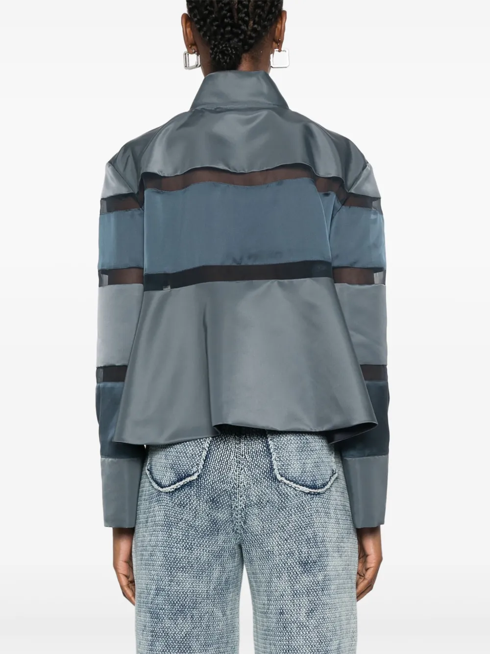 sacai Bomberjack met vlakken Grijs