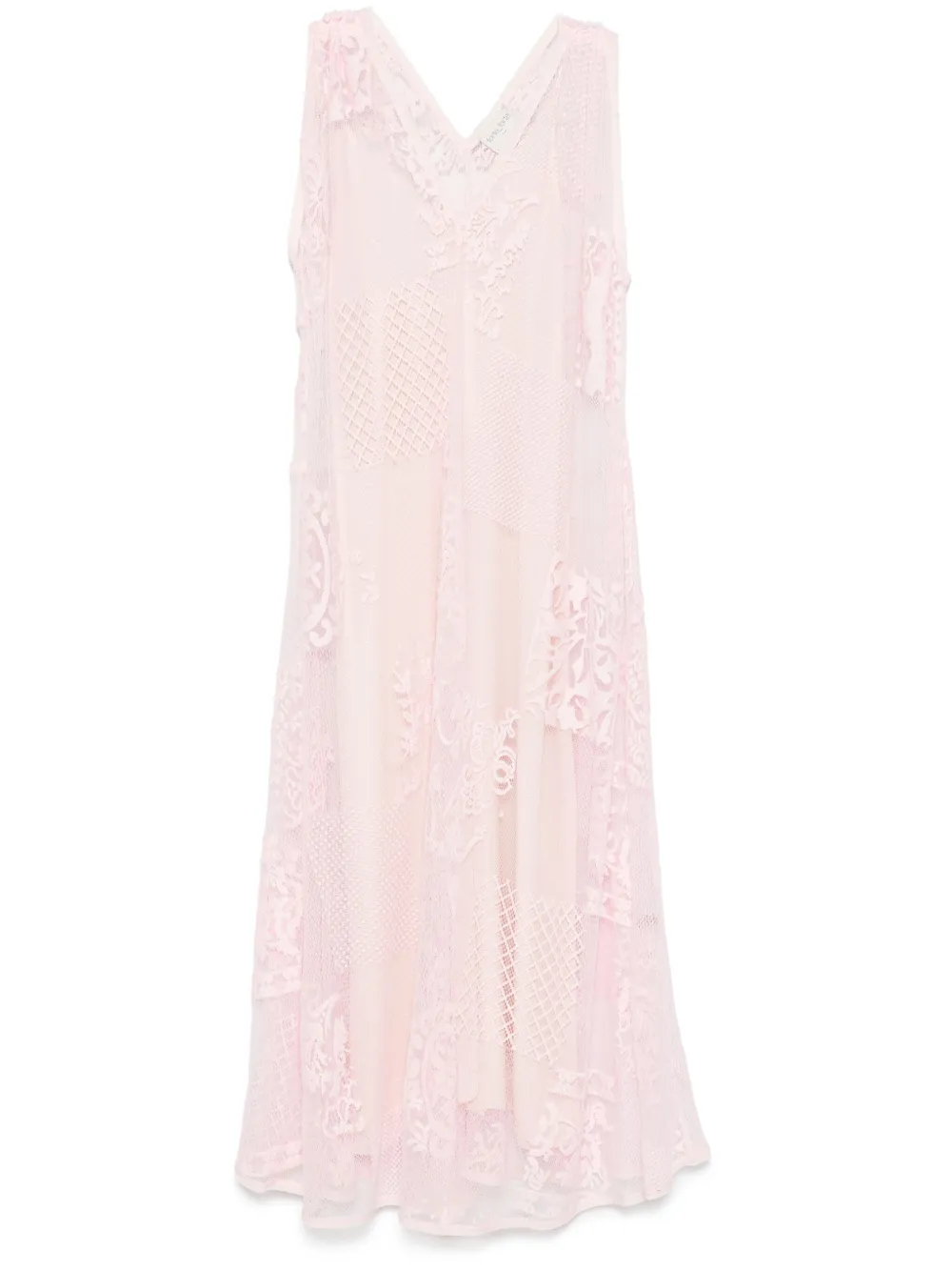 Forte Kanten maxi-jurk met jacquard Roze
