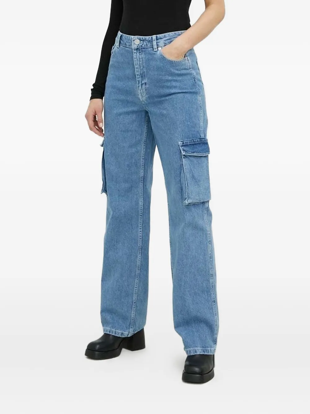 Gestuz Jeans met cargo zak Blauw