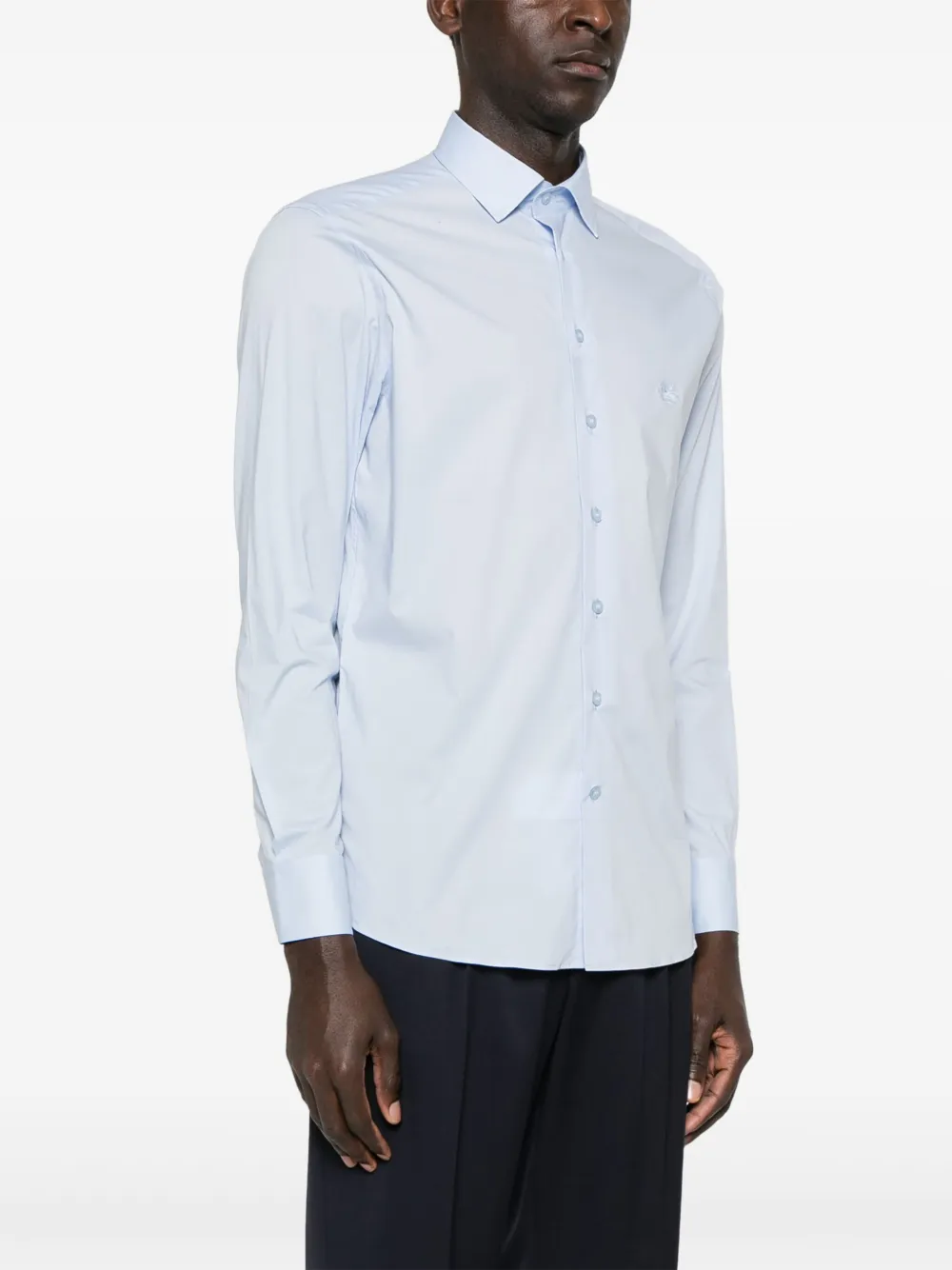 ETRO Overhemd met Pegaso-patroon Blauw