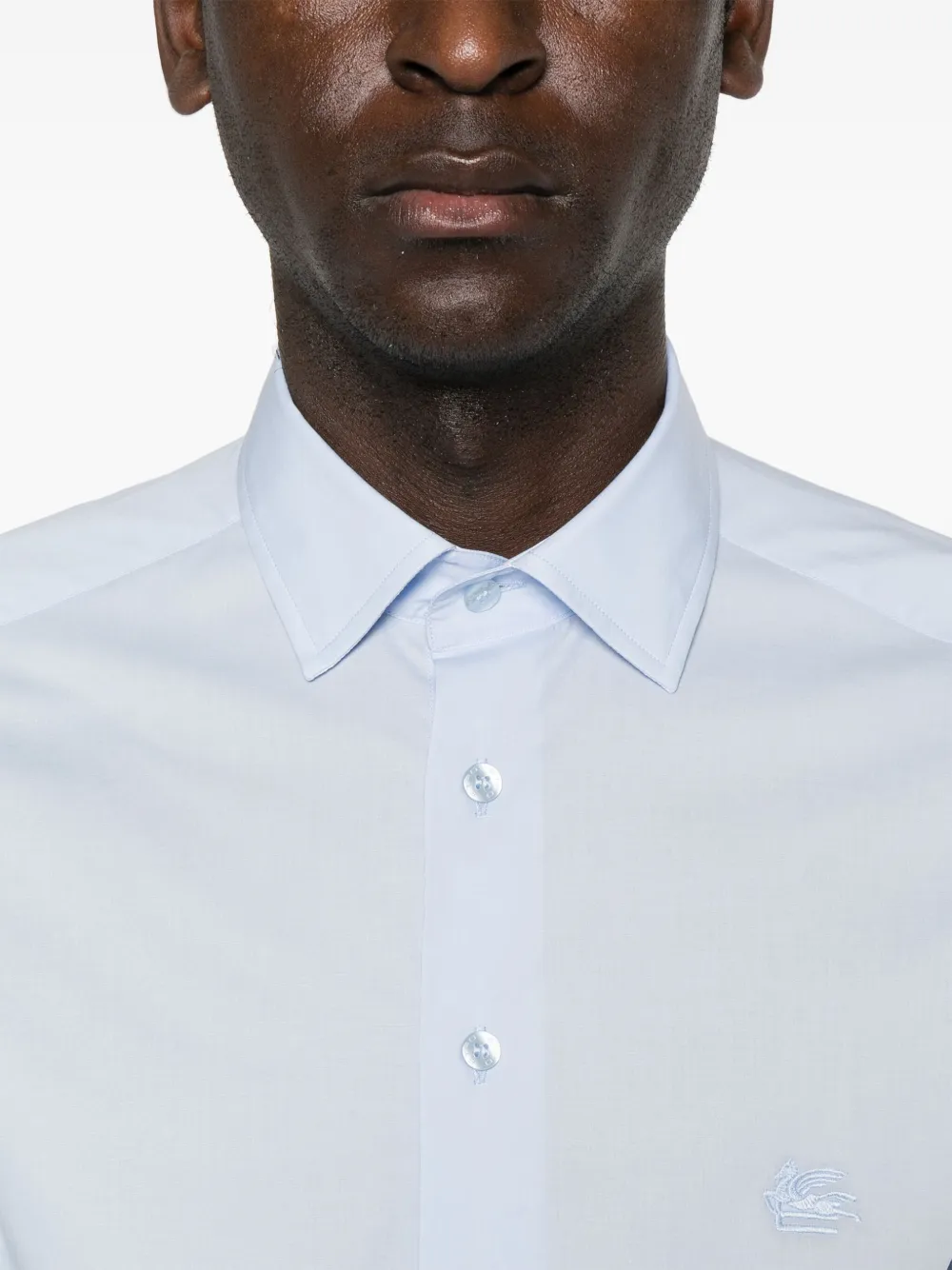 ETRO Overhemd met Pegaso-patroon Blauw