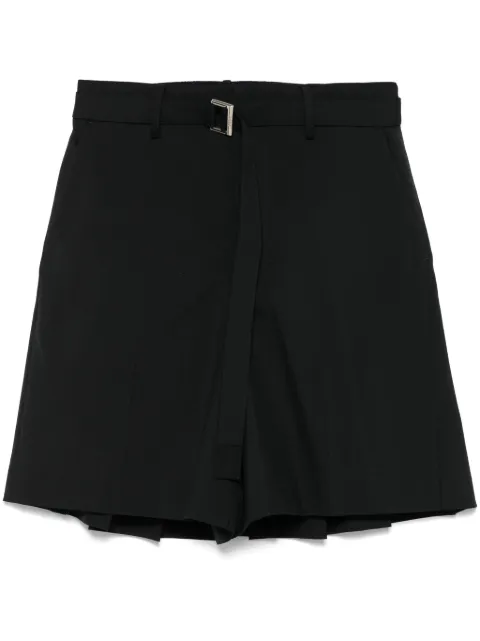 sacai pleated shorts
