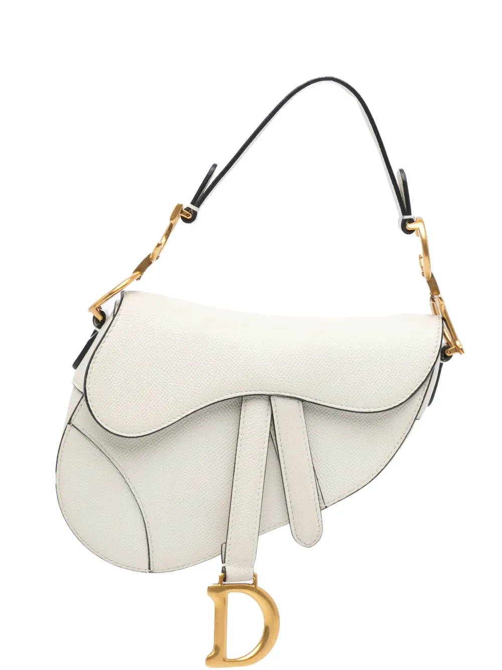 Christian Dior Pre-Owned 2020 Mini Leather Saddle satchel | White | Image 1