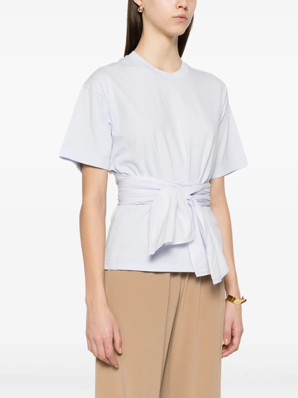 Forte Katoenen T-shirt Blauw