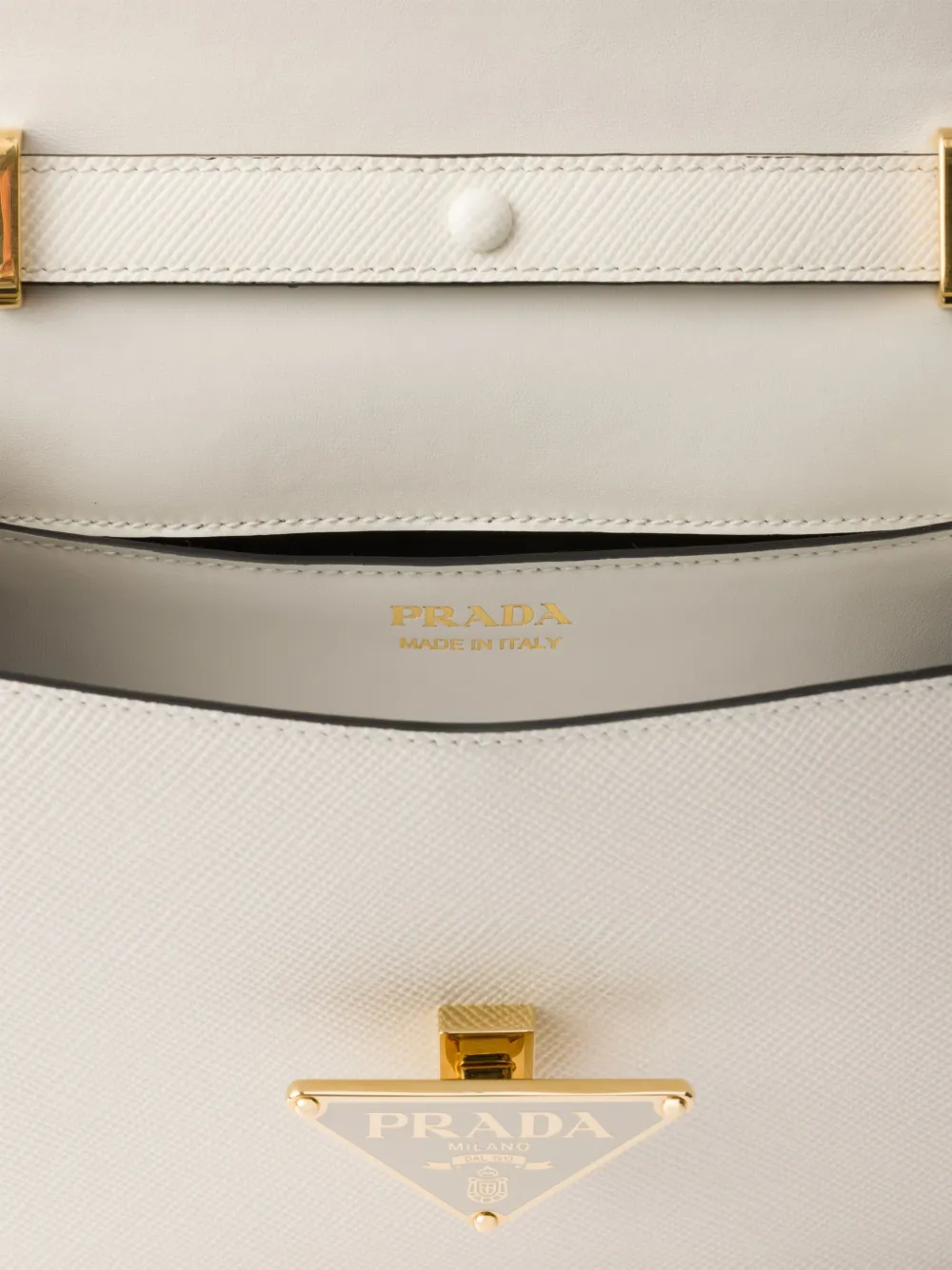 Prada Leren schoudertas Wit