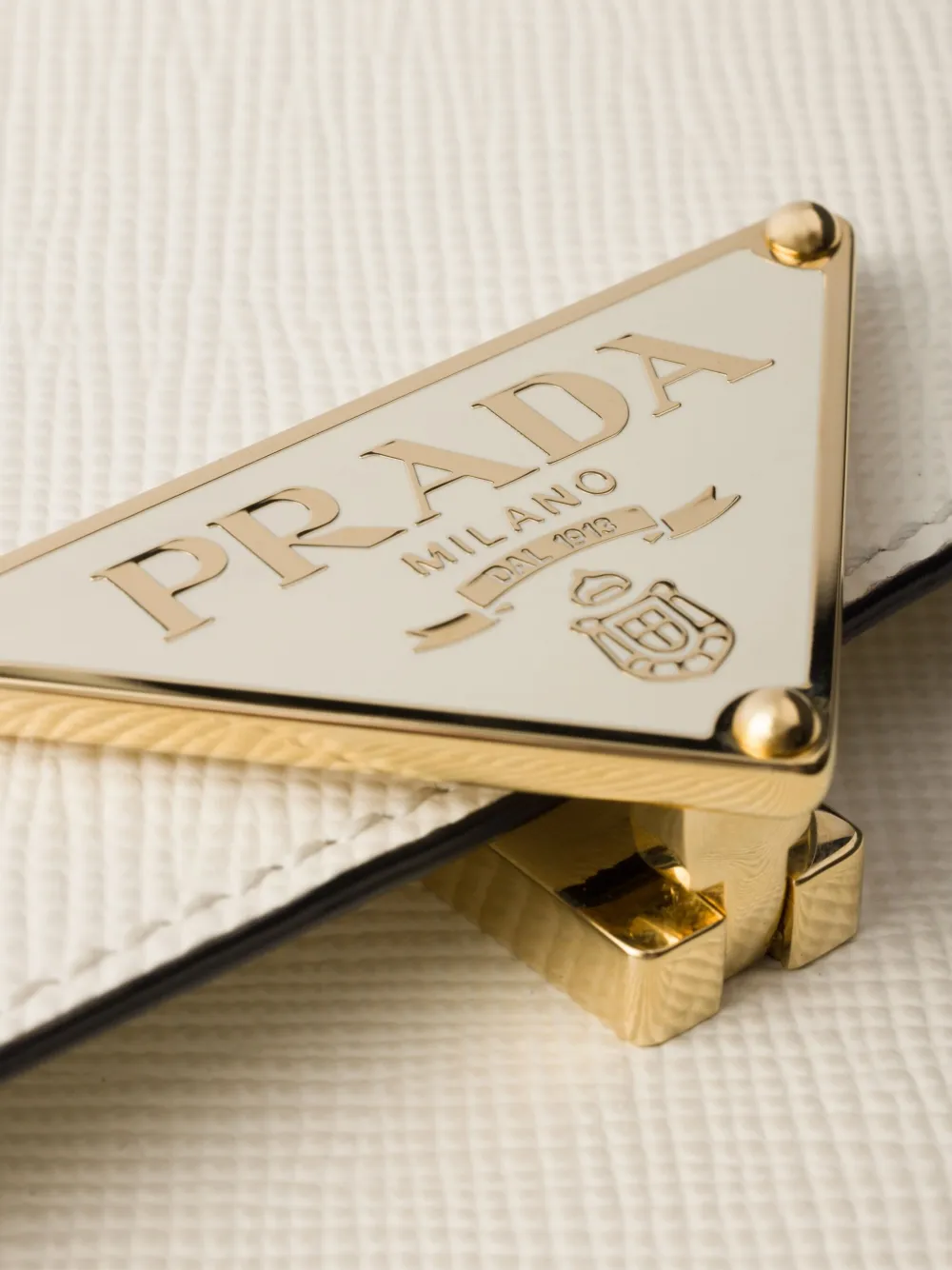 Prada Leren schoudertas Wit