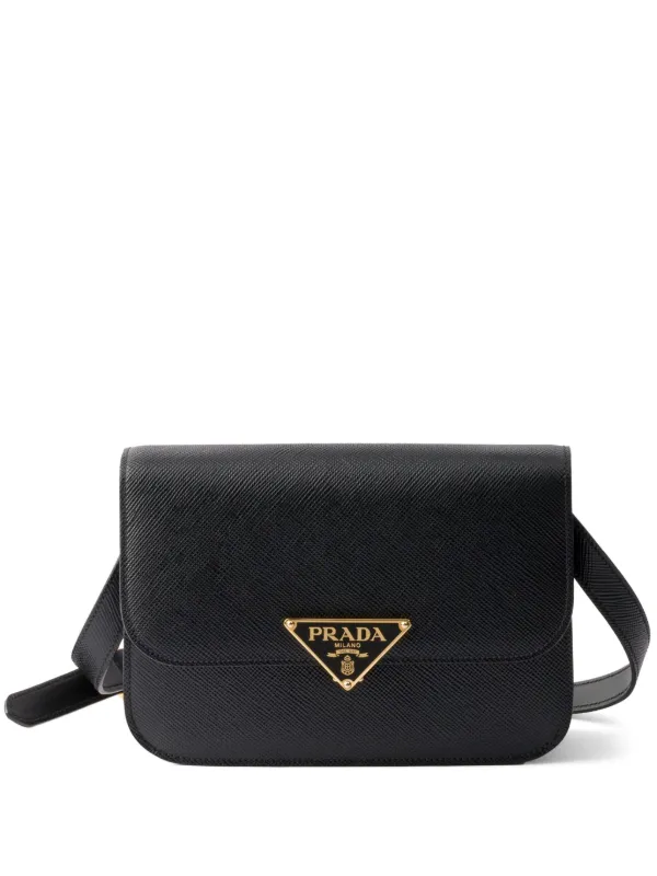 最新のデザイン | レザーショルダーバッグ Prada ブラック JP FARFETCH | バッグ