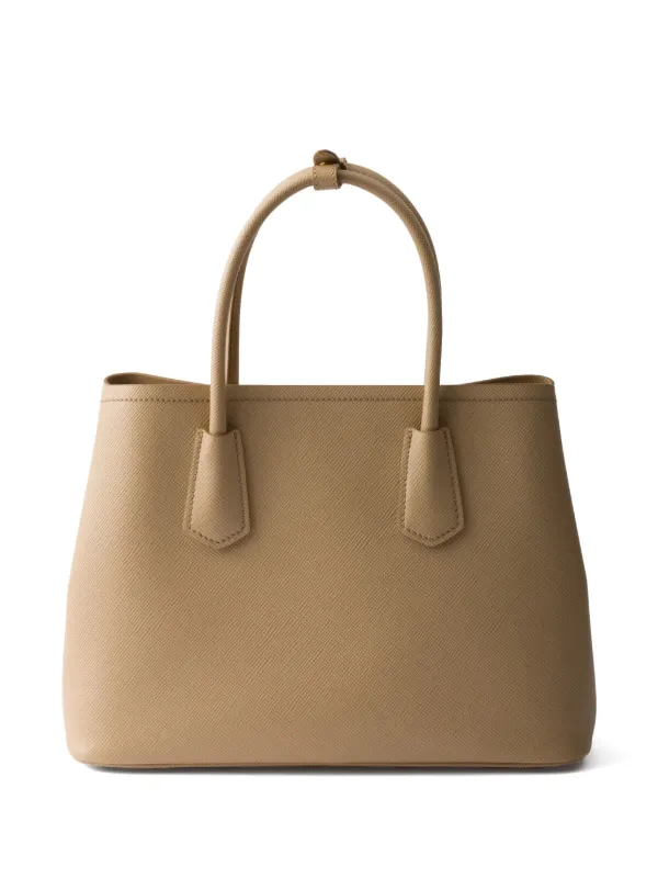Prada サフィアーノレザー ハンドバッグ | ニュートラル | FARFETCH JP
