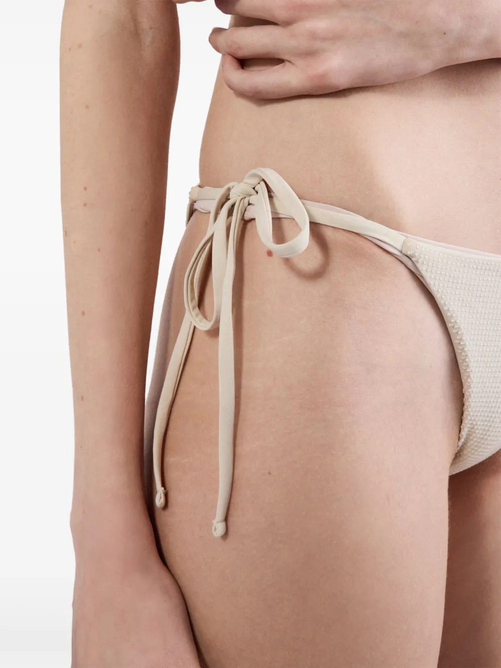 Prada Bikinislip verfraaid met kristallen Beige