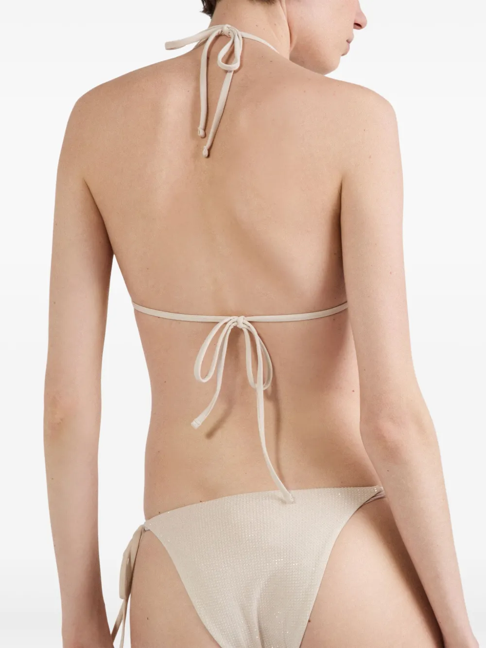 Prada Bikinislip verfraaid met kristallen Beige