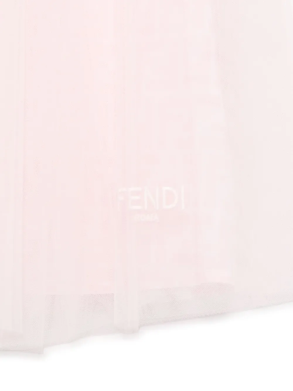 Fendi Kids Tule jurk met geborduurd logo Roze
