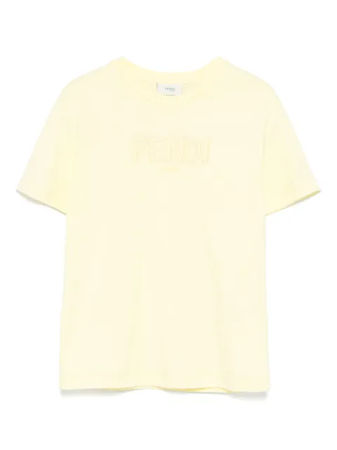 Fendi Kids embroidered-logo T-shirt 