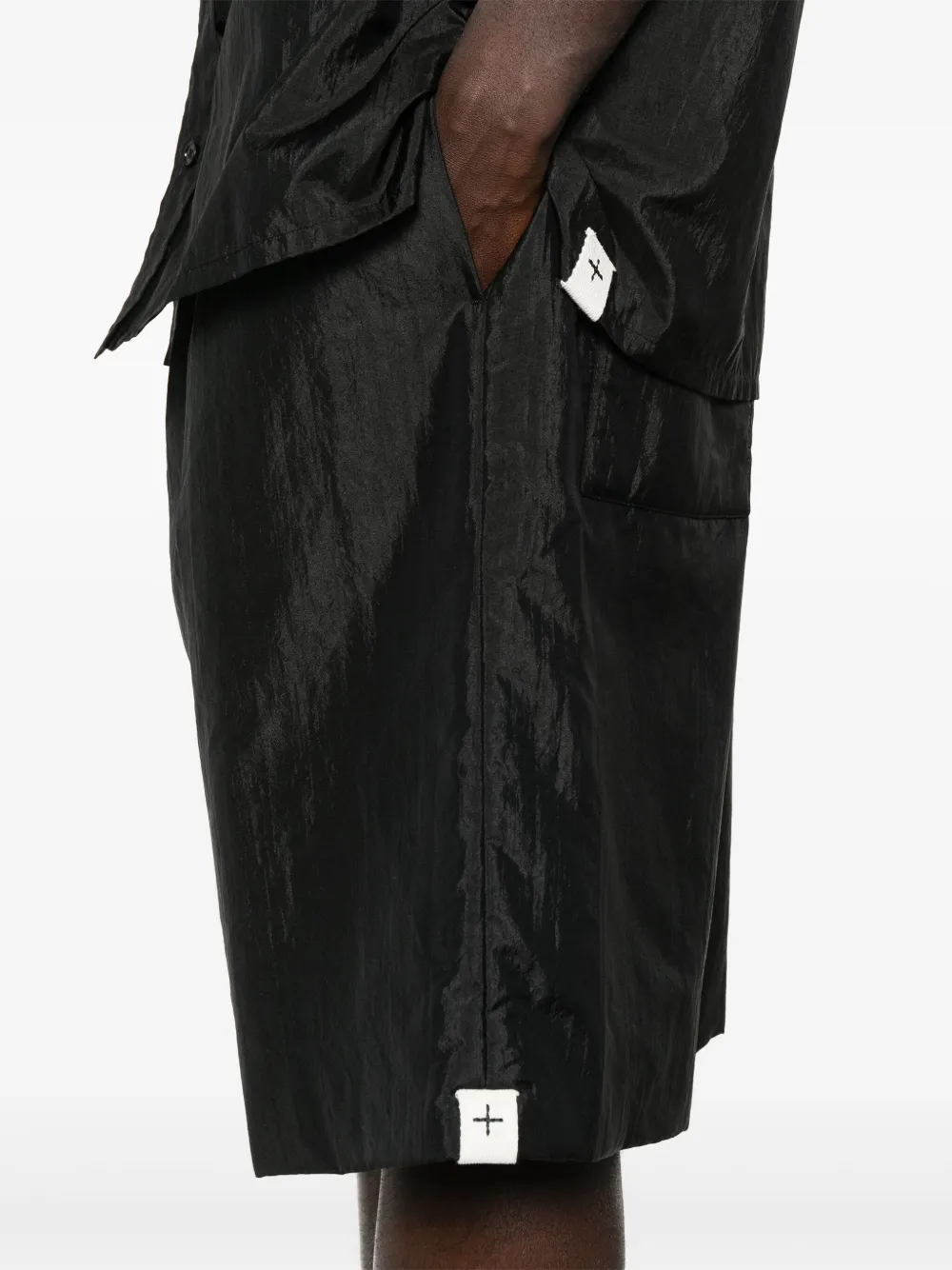 Jil Sander Gewatteerde shorts Zwart