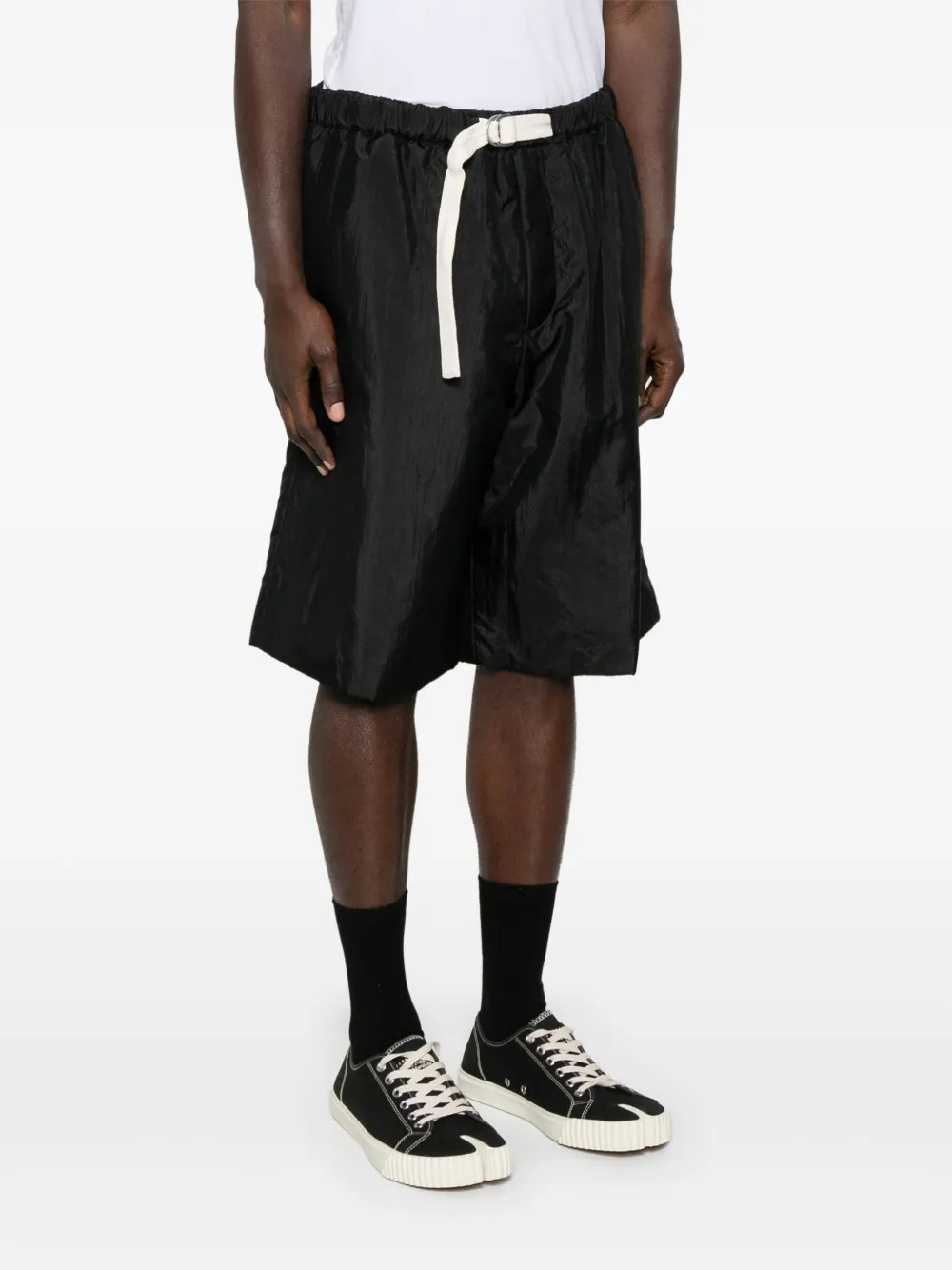 Jil Sander Gewatteerde shorts Zwart