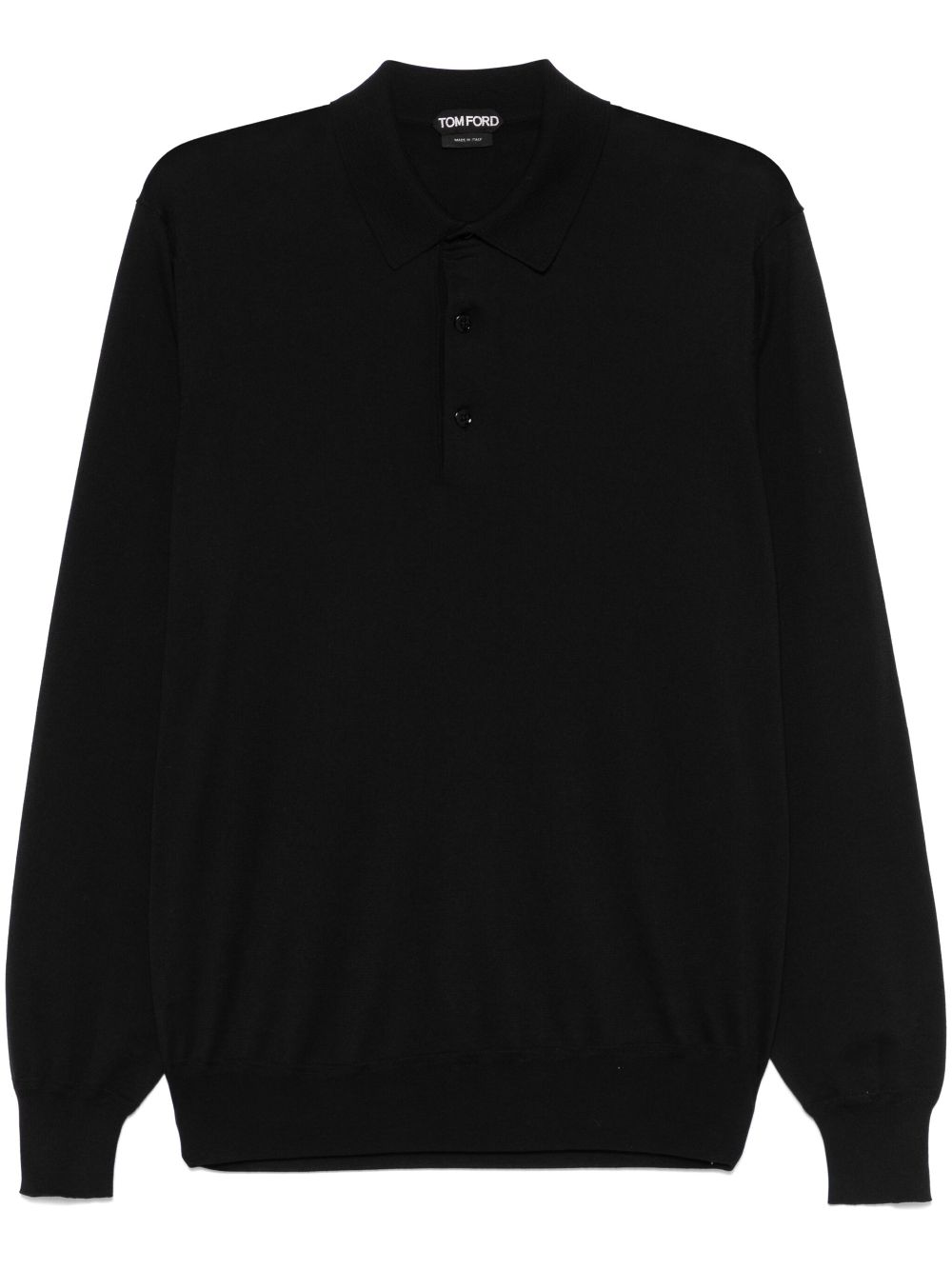 fine-knit polo shirt