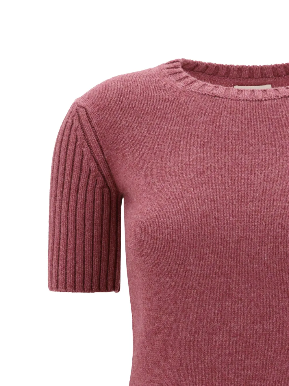 KHAITE Mia gebreide top AMARANTH