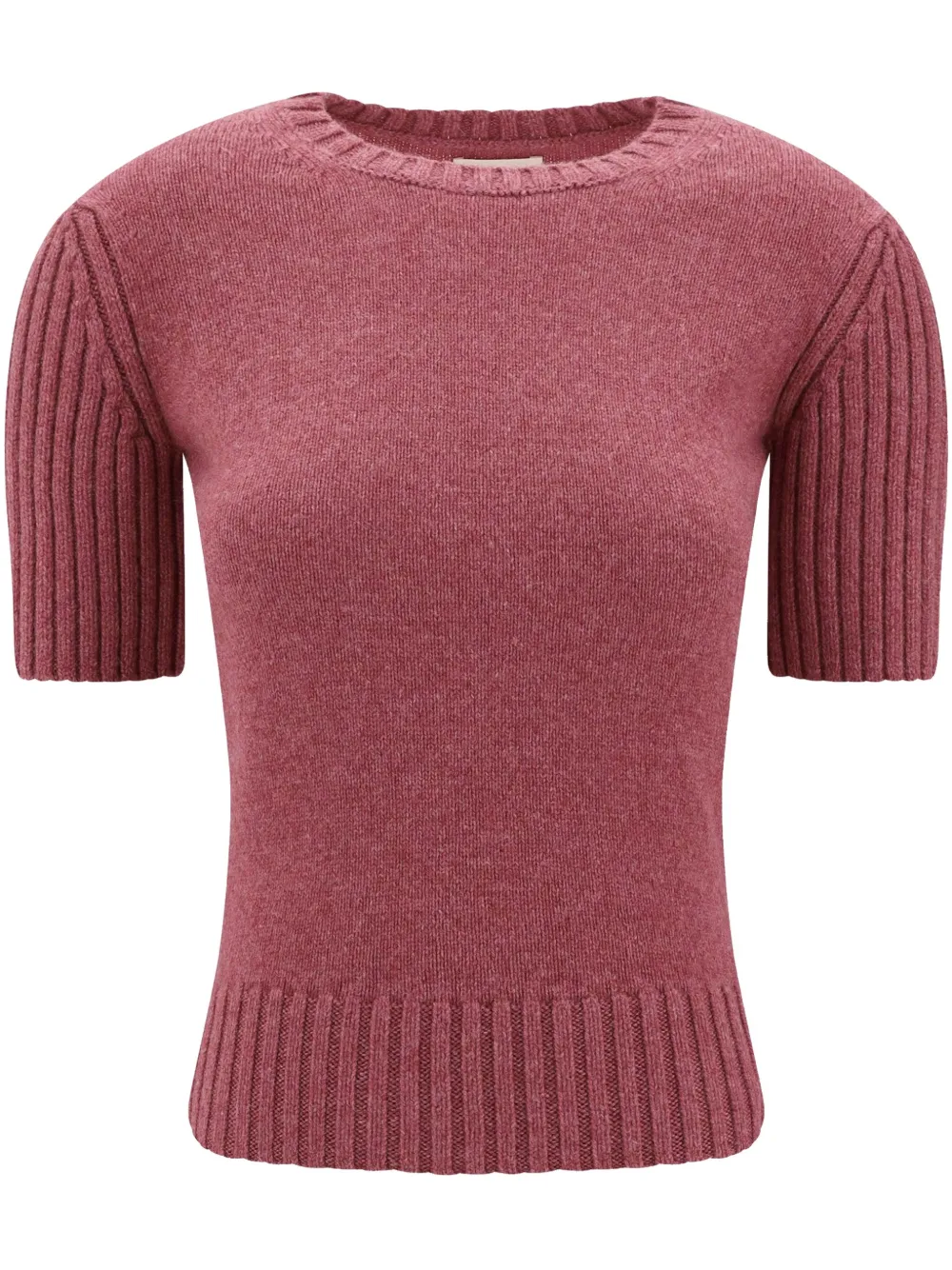 KHAITE Mia gebreide top AMARANTH