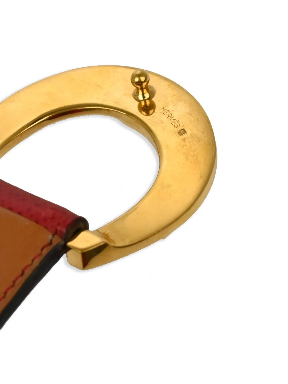 Pre-owned Hermes 1995 Courchevel Belt In Red