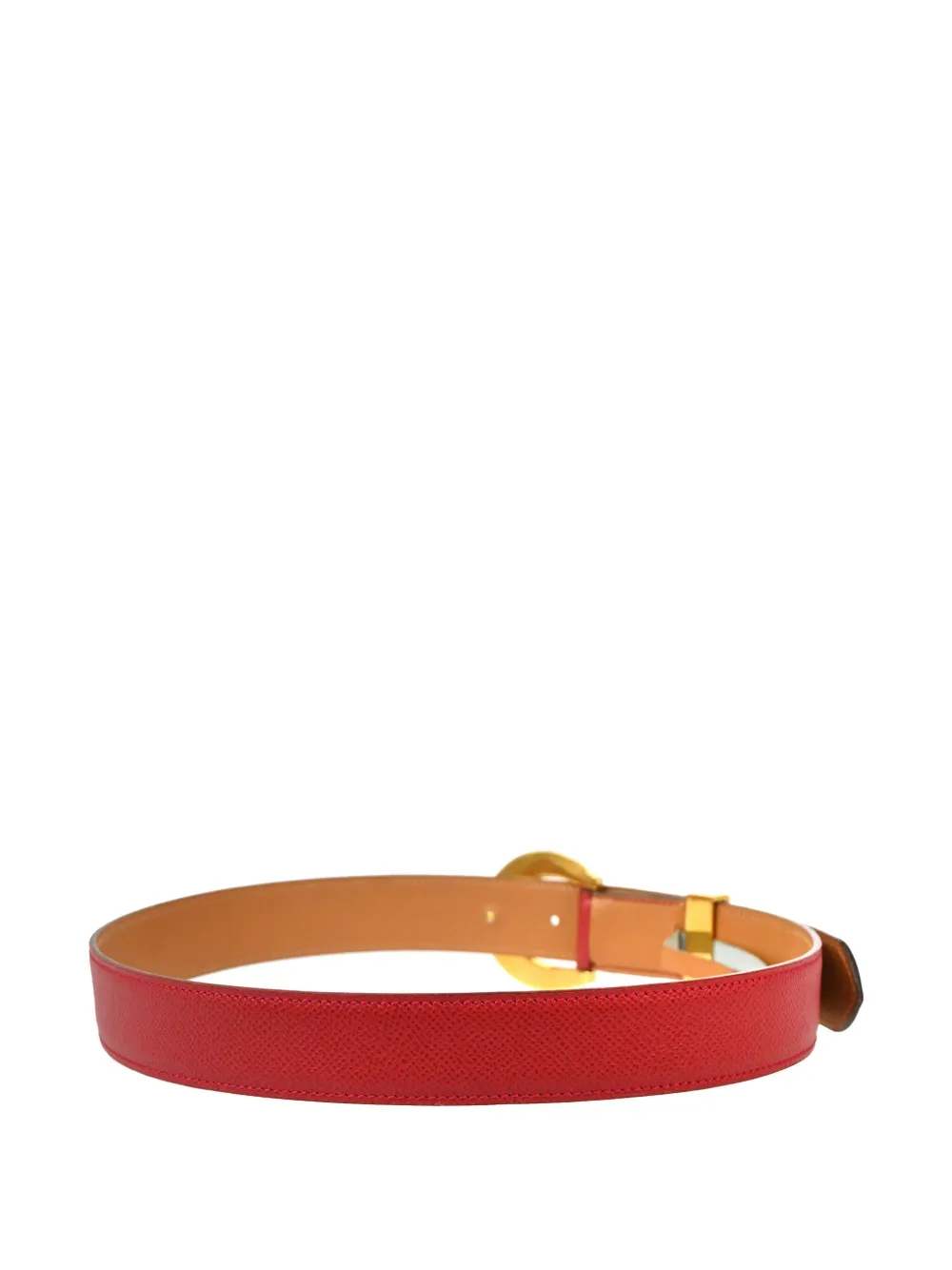Pre-owned Hermes 1995 Courchevel Belt In Red