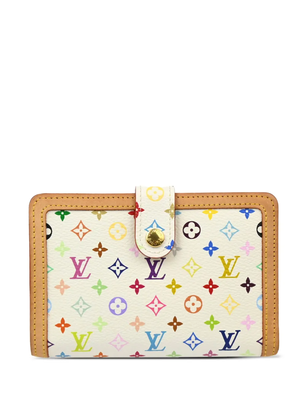 Pre-owned Louis Vuitton X Takashi Murakami 2005 Portefeuille Viennois Wallet In White