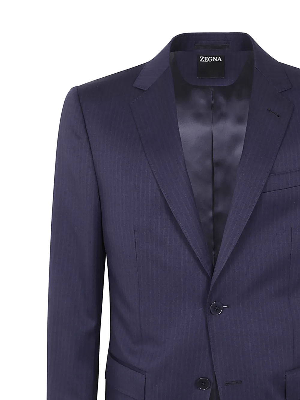 Zegna Pak met enkele rij knopen Blauw