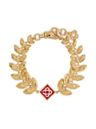 【関税込み】Laurel Leaf Bracelet - Casablanca - Gold - Gold Casablanca Laurel Leaf Bracelet | Gold | FARFETCH