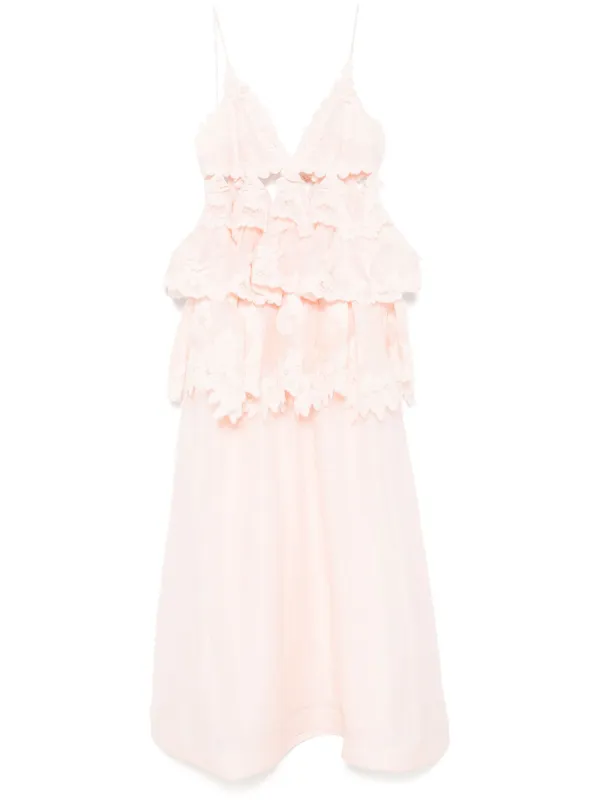 スカート ZIMMERMANN 'Crush Tiered Lace Maxi' dress Pink Crush Tiered Lace Maxi Dress Pale Pink Online | Zimmermann