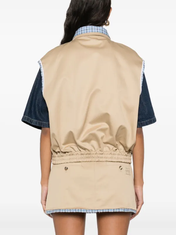 Miu Miu ロゴ ベスト | ニュートラル | FARFETCH JP