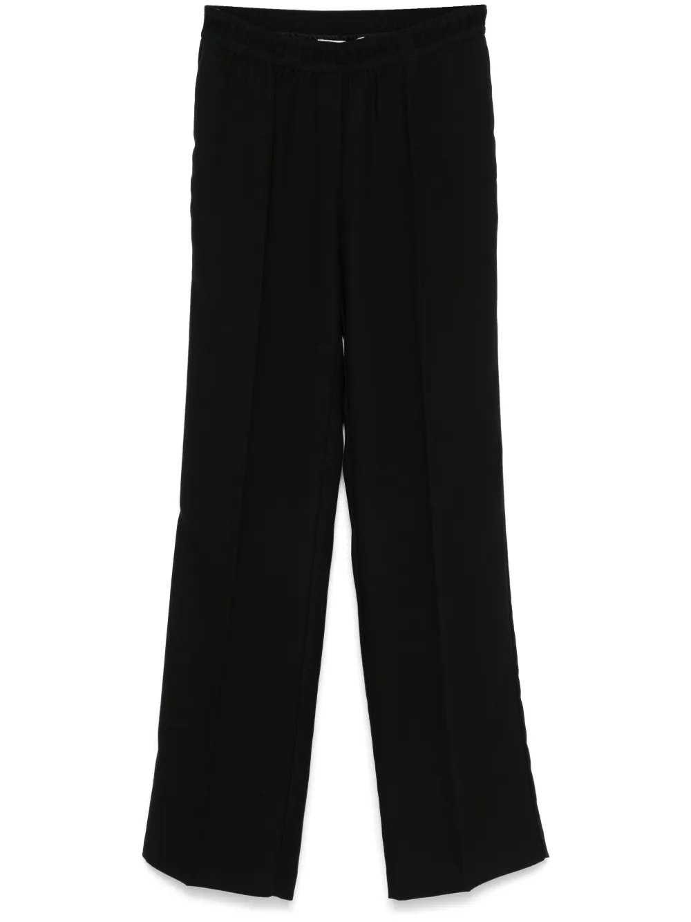 logo-waistband straight-leg trousers