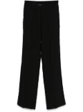 ERMANNO FIRENZE logo-waistband straight-leg trousers - Black