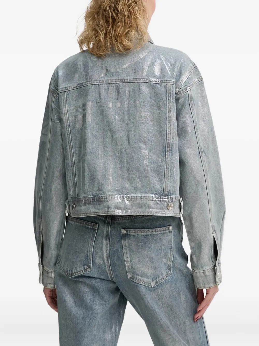 Gestuz Jack met metallic-effect Blauw