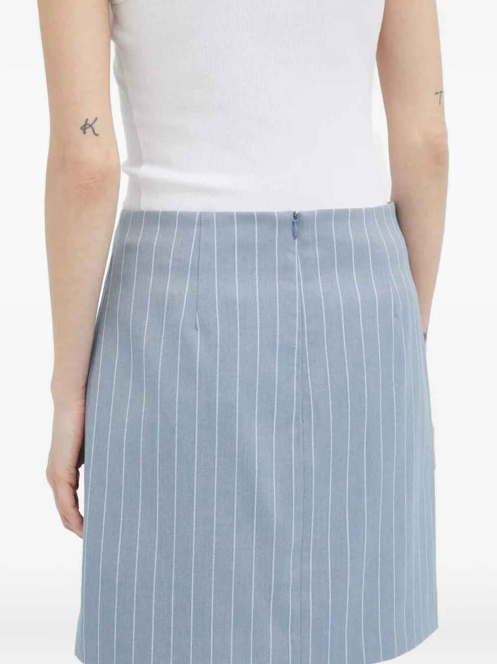 Gestuz pinstripe mini skirt - Blauw