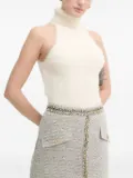 Gestuz halter-neck knit tank top - White