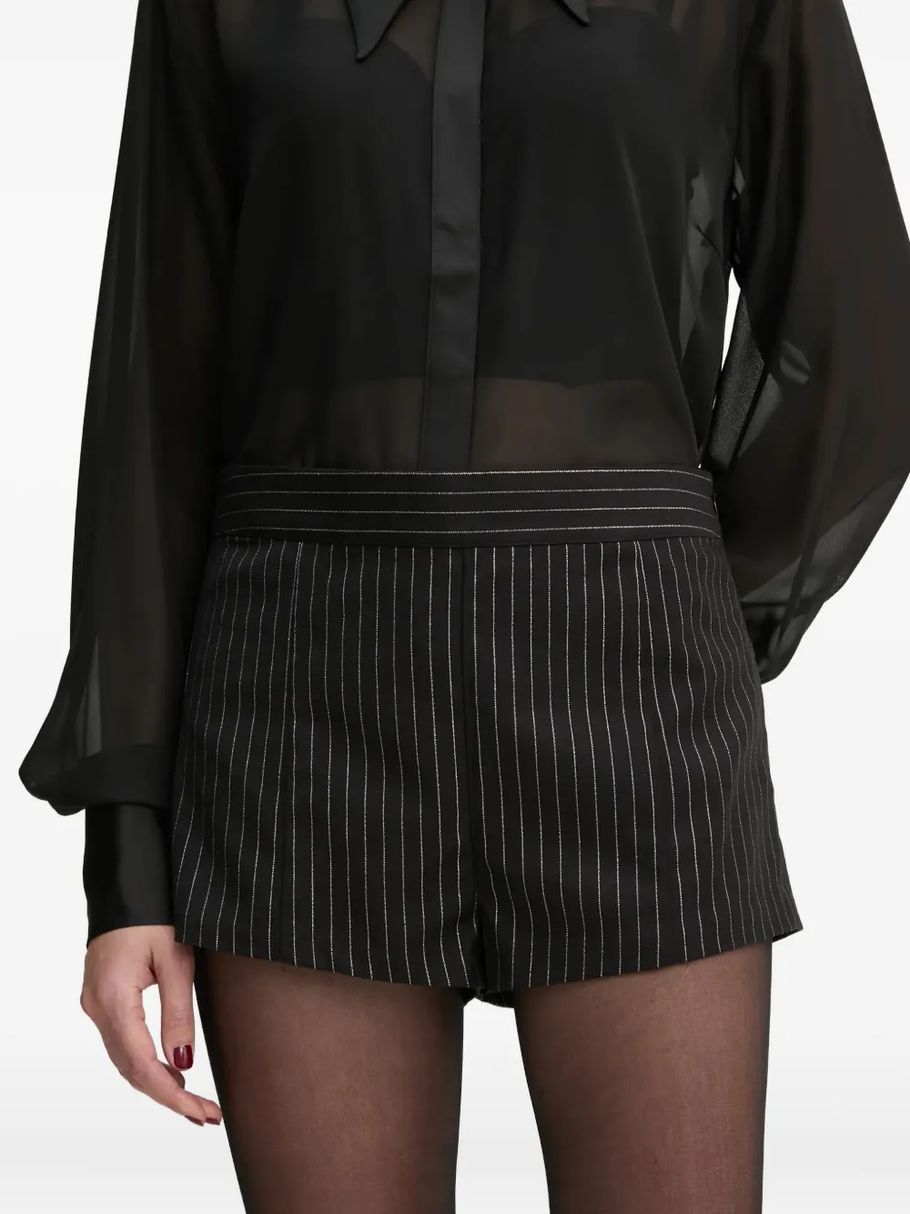 Gestuz Caylina pinstripe shorts - Zwart