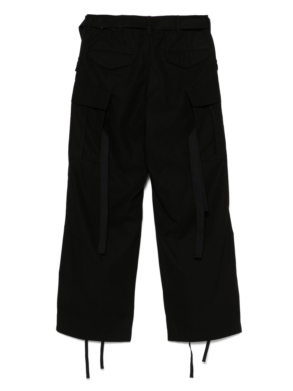 sacai belted cargo pants - Black