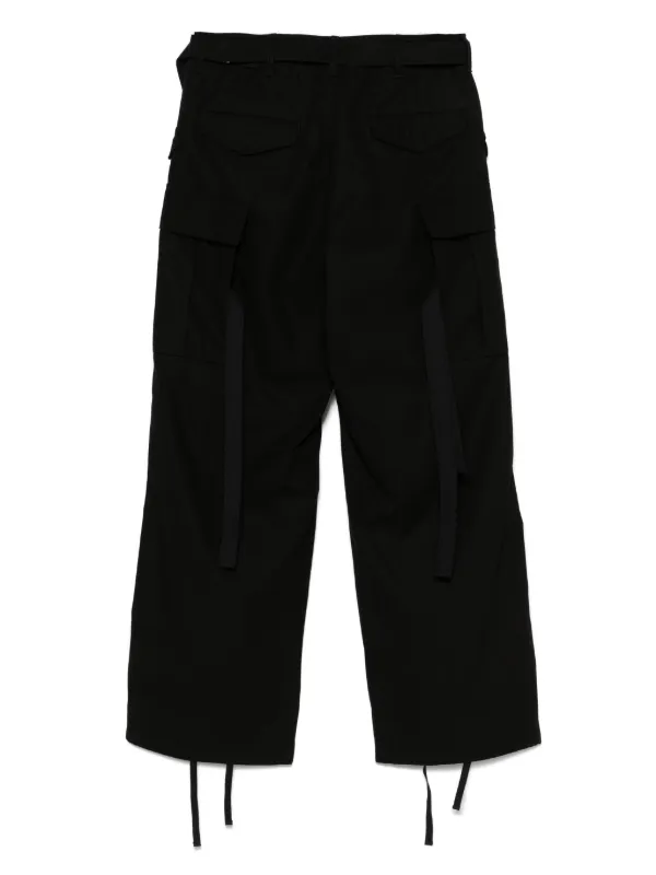 Sacai ベルテッド カーゴパンツ | ブラック | FARFETCH JP