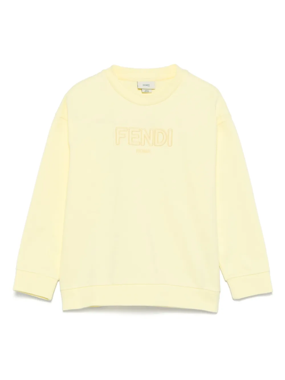 Fendi Kids Sweater met geborduurd logo Geel