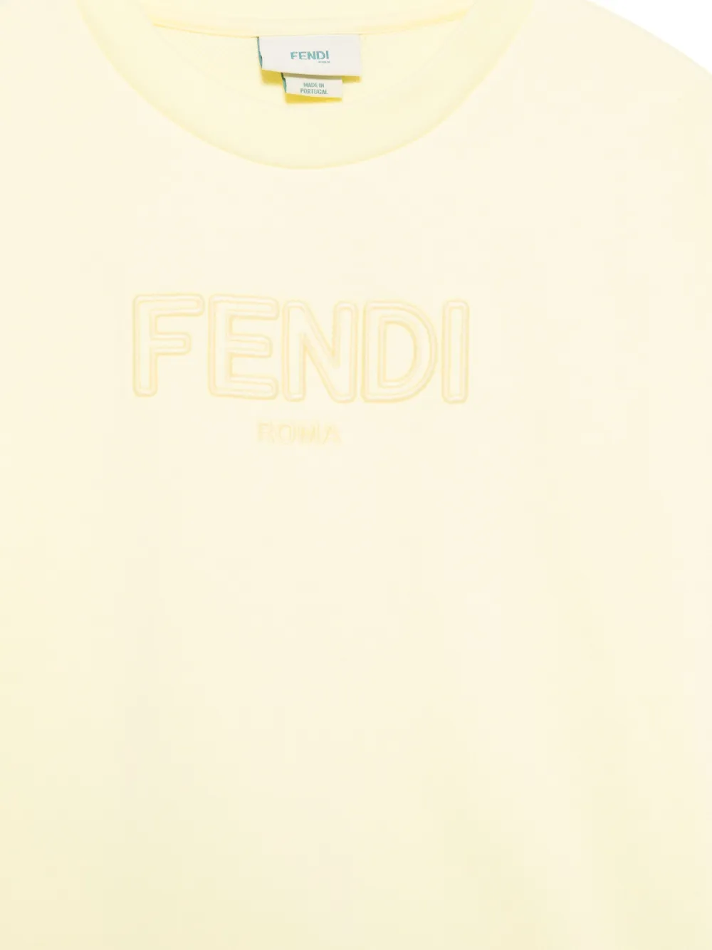 Fendi Kids Sweater met geborduurd logo Geel