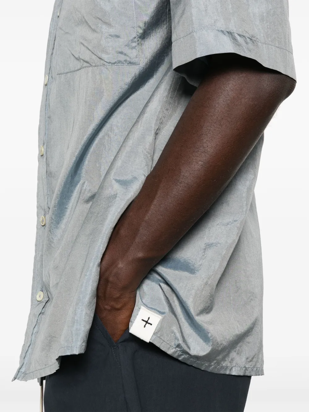 Jil Sander Satijnen overhemd Blauw