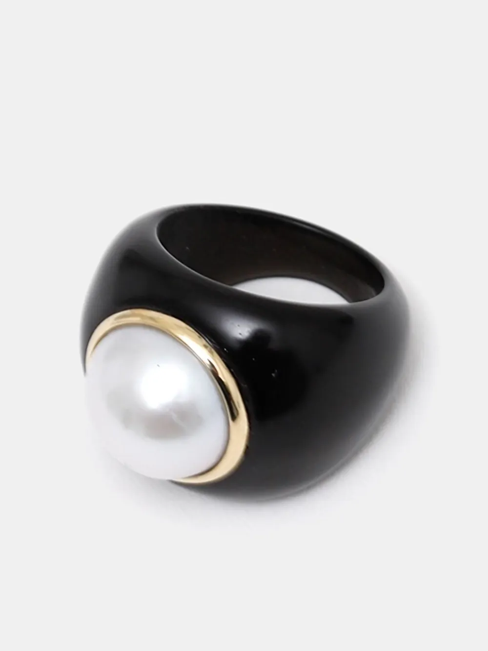 Sophie Buhai Onyx Pearl ring - Goud