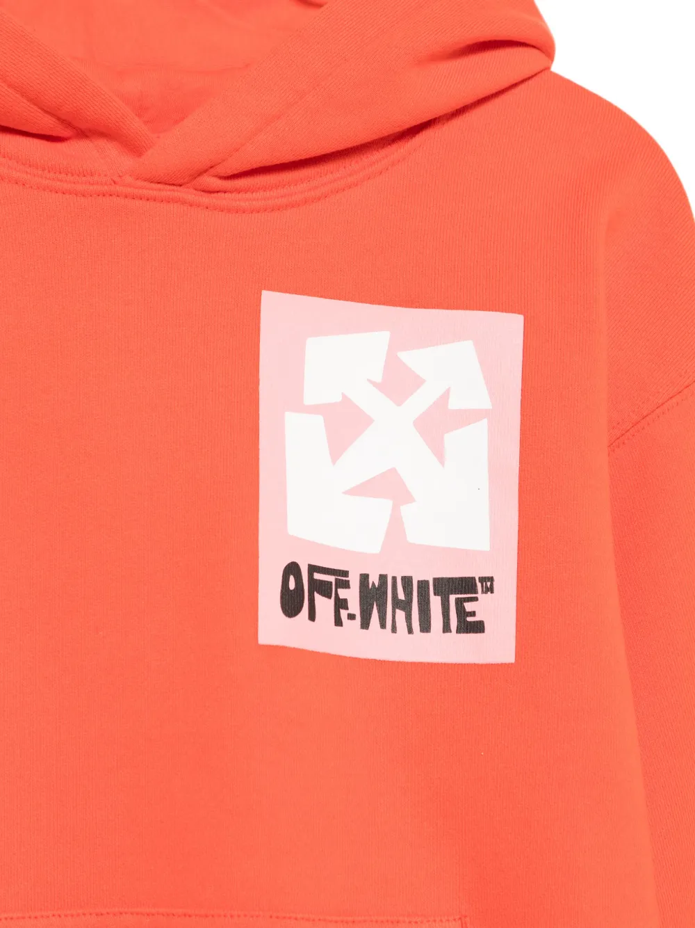 Off-White Kids Big Label hoodie Rood
