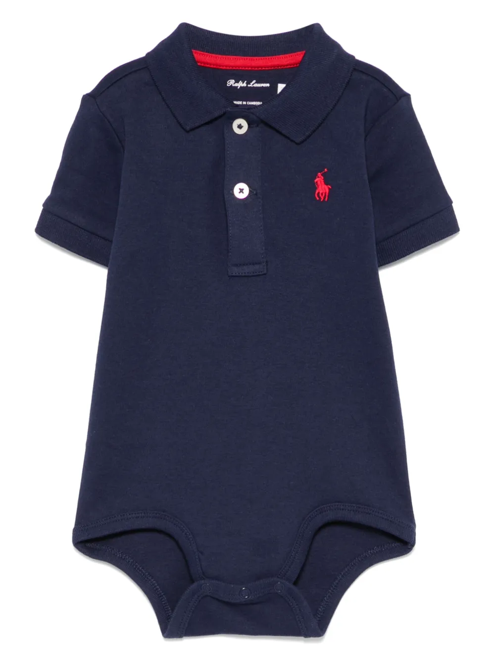 POLO RALPH LAUREN KIDS Body met borduurwerk Blauw