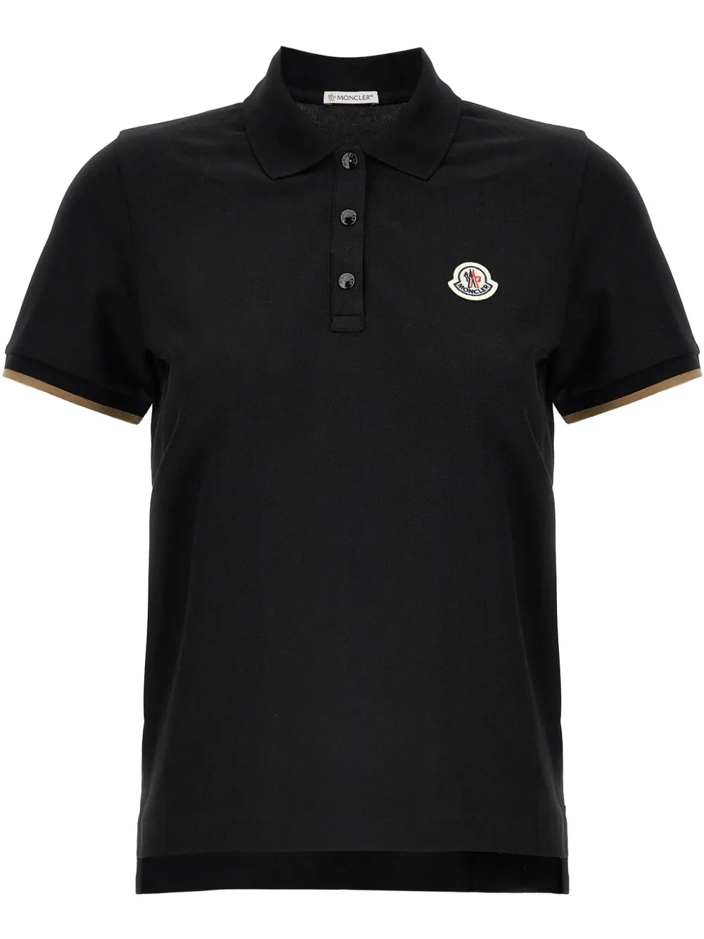 Moncler Polotop met logopatch Zwart